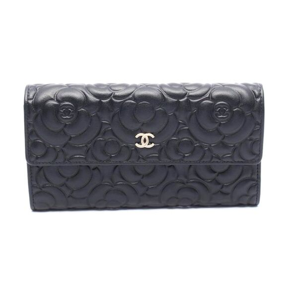 Chanel Camellia Lambskin Bifold Wallet - Picture 1 of 7